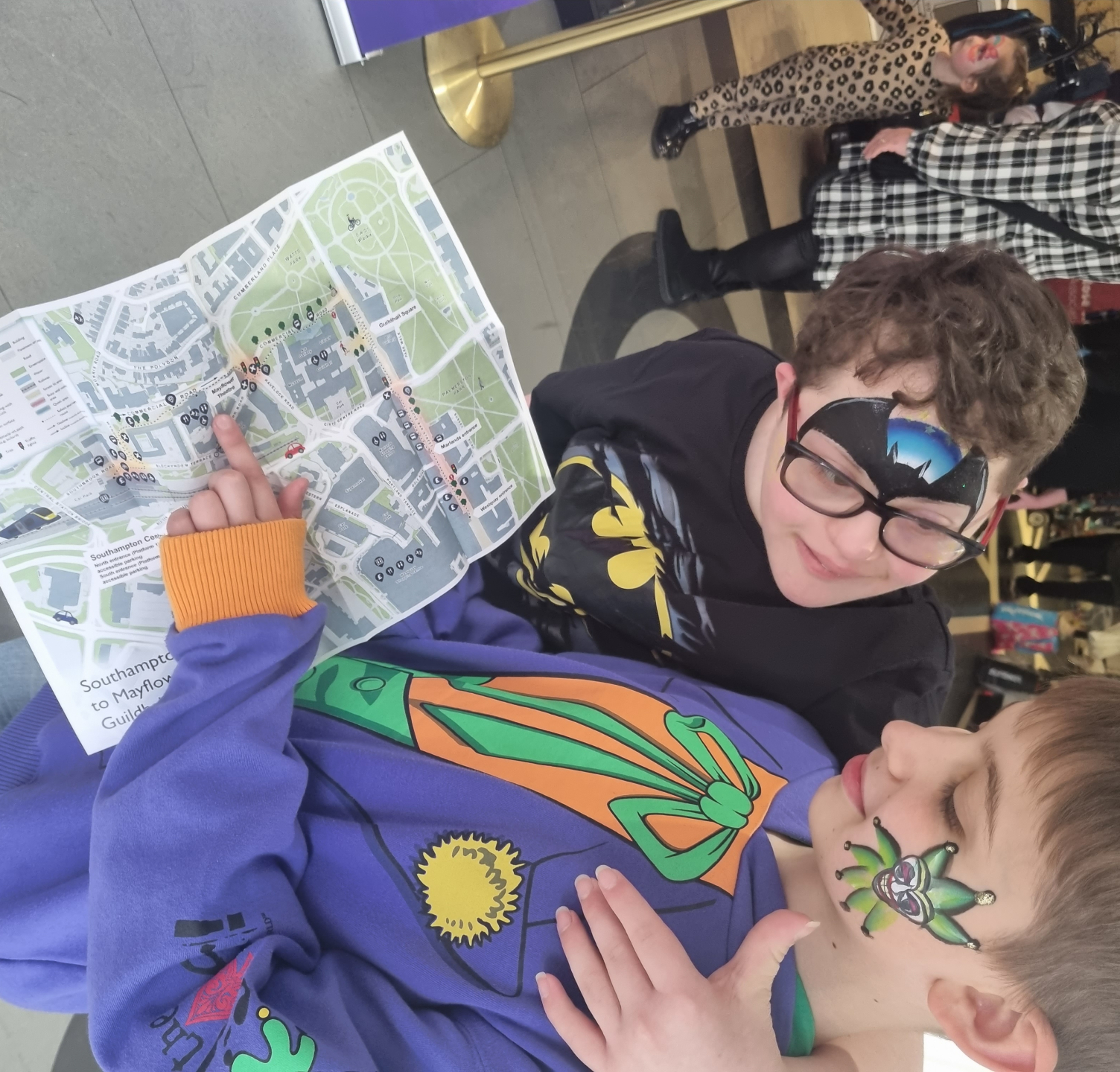young people with accessible map