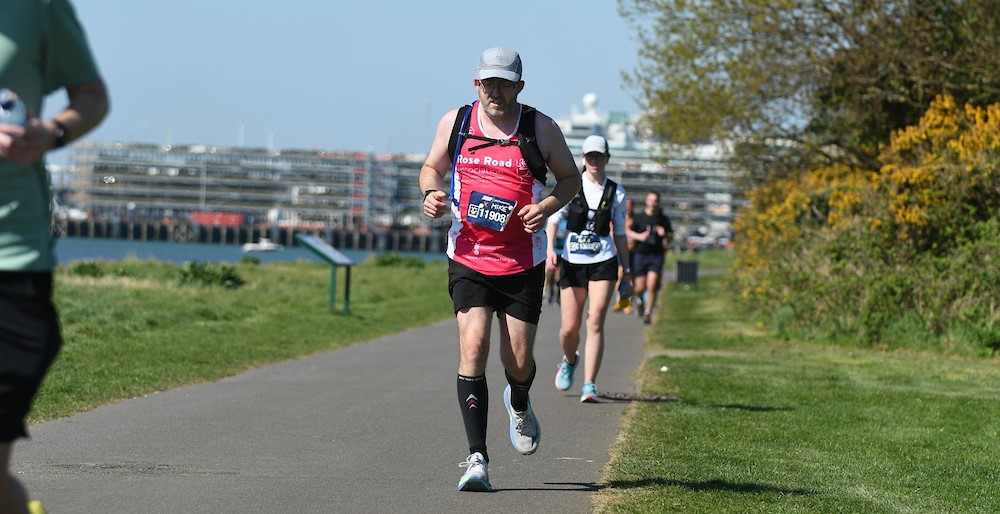 Runner by waterfront