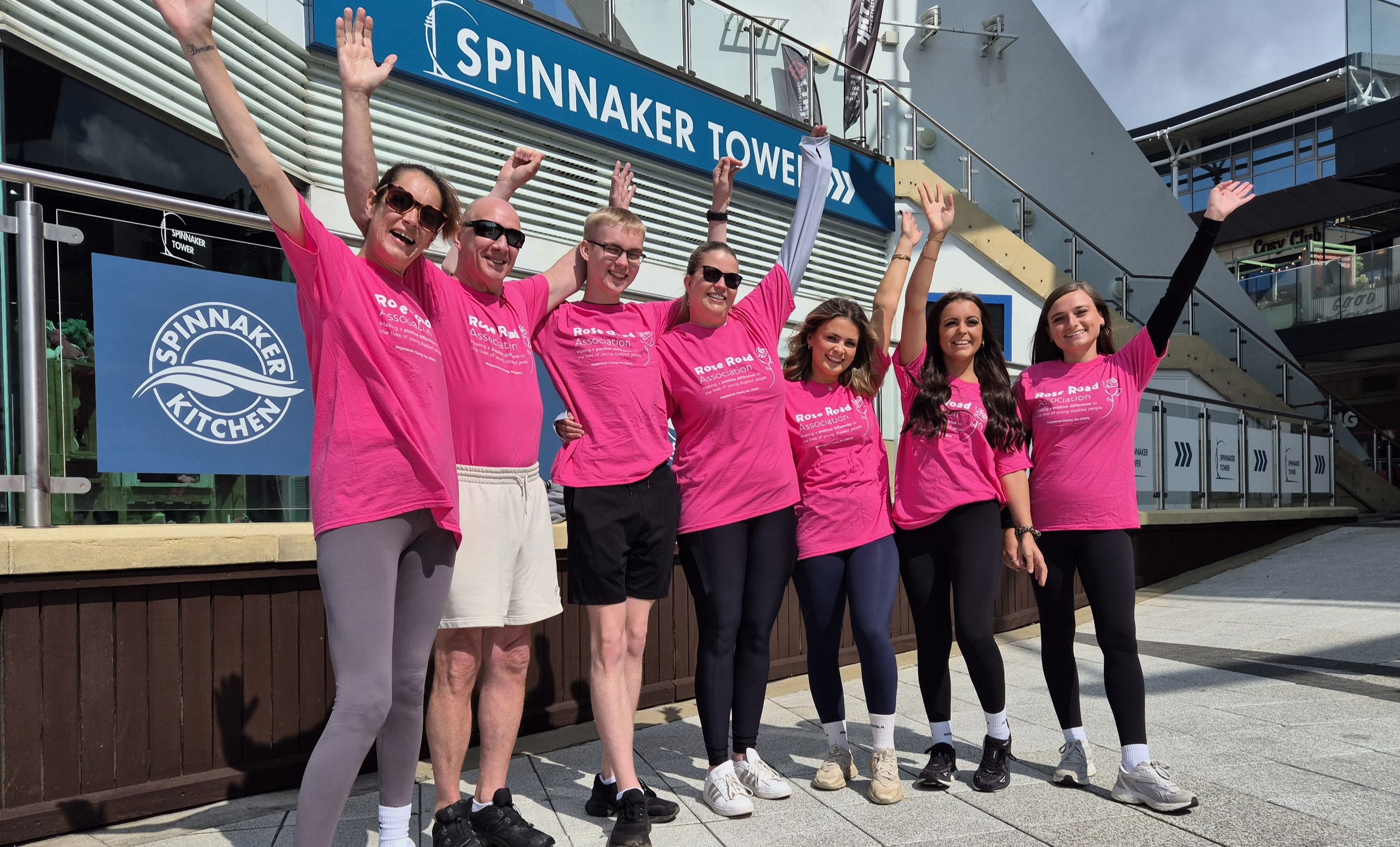 Abseil Team Photo in front of Spinnaker Tower