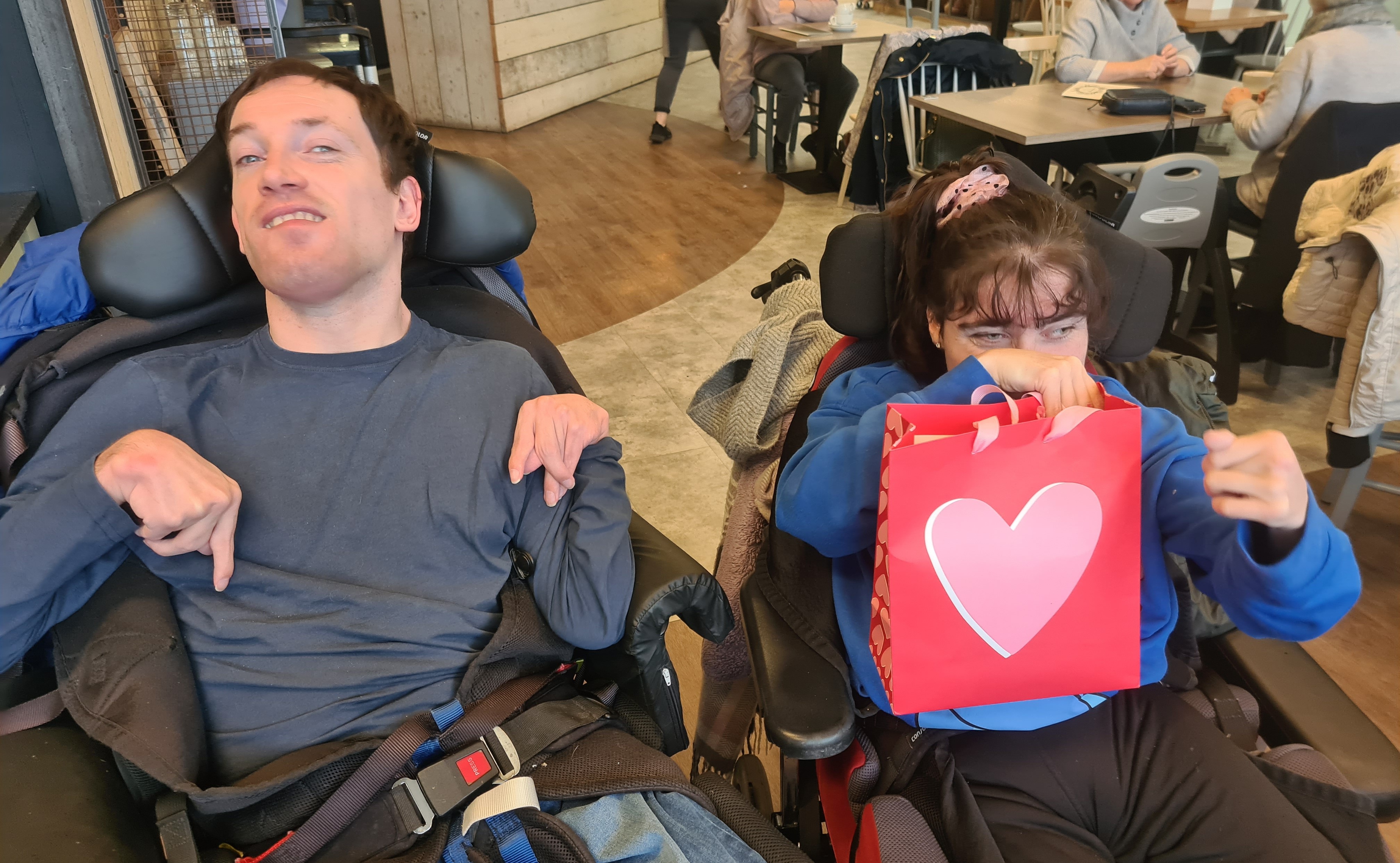 James with a good friends on Valentine's Day