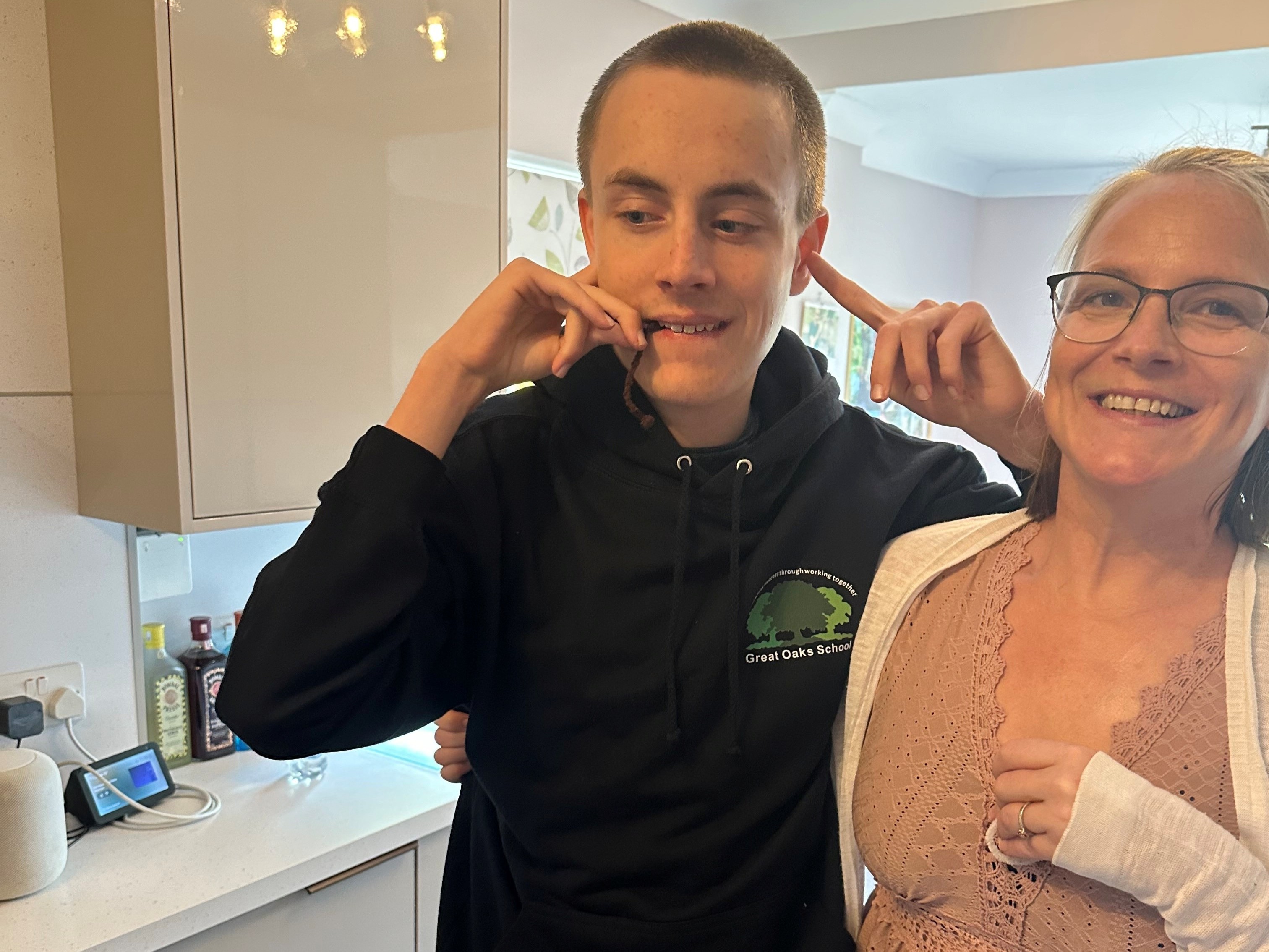 Josh with his mum