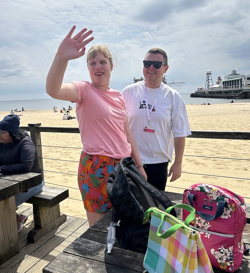 April at the beach